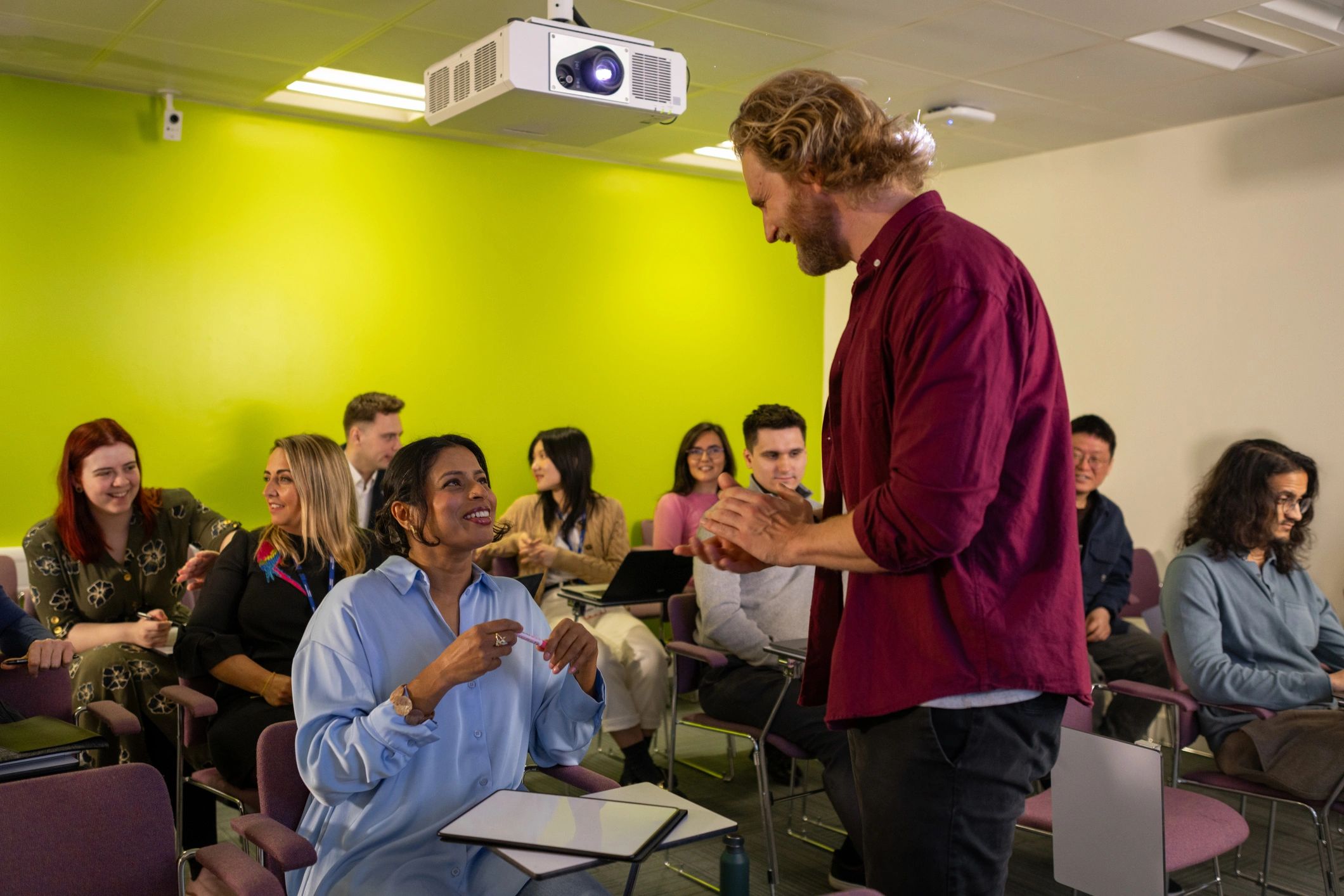 Professionals attending an interactive workshop