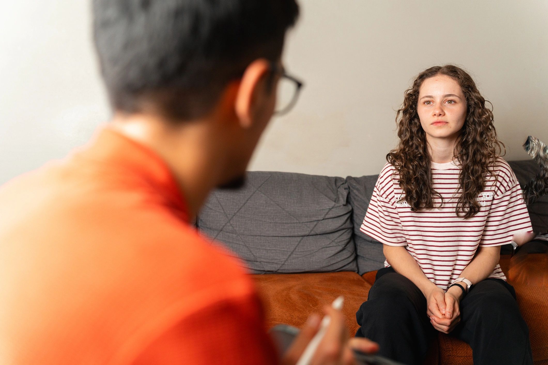 Young professional in a one-on-one conversation