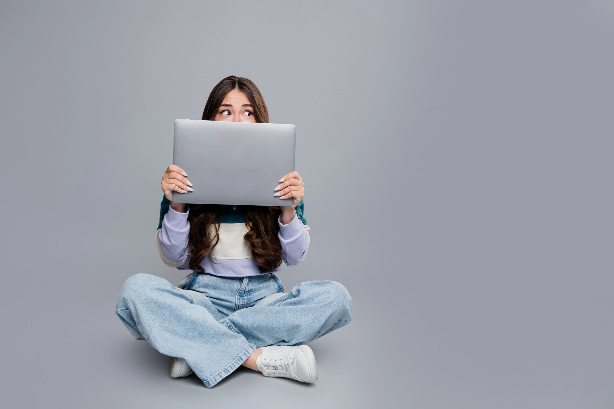 Student using a laptop to explore career opportunities