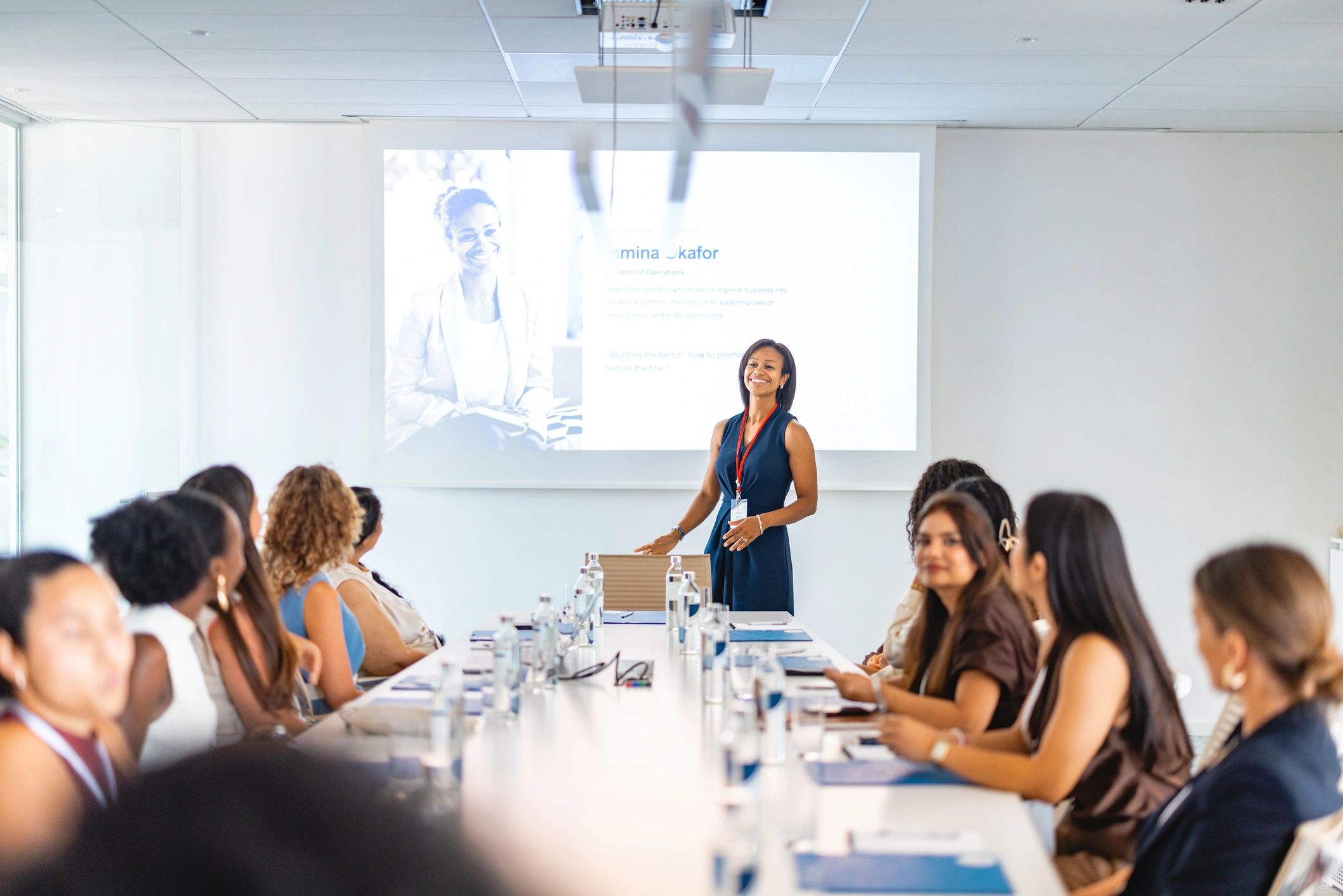 Young professionals taking part in a career development workshop
